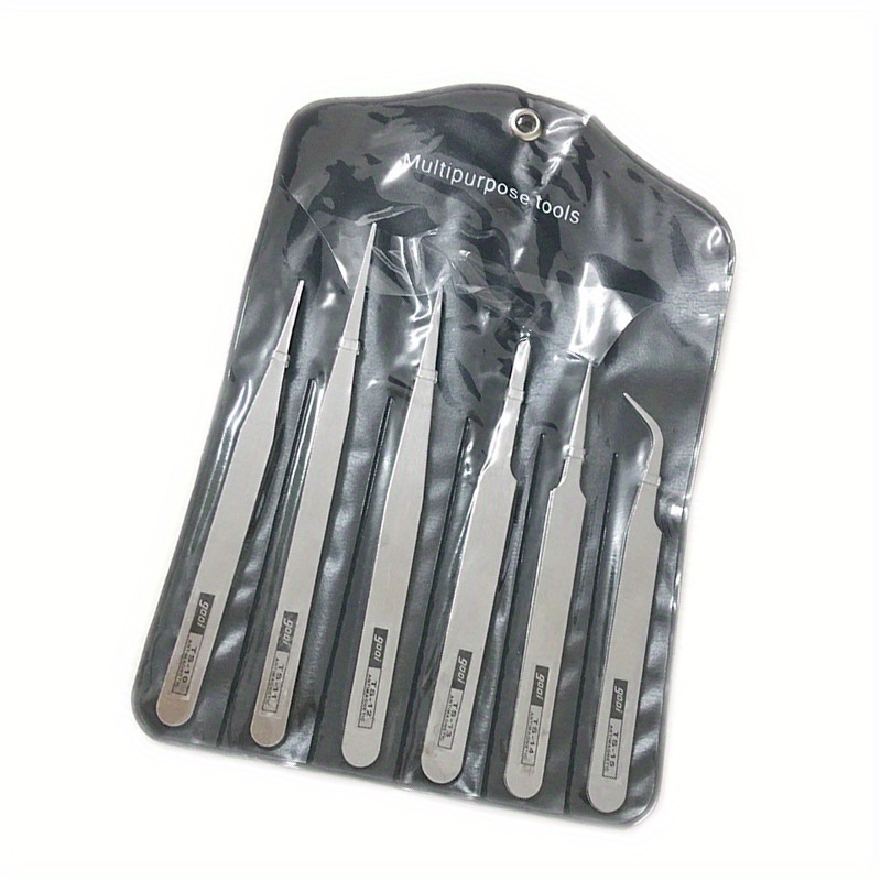 Home Bar Supplies - 6 ピースステンレス鋼ピンセット Ts-15 多肉植物 DIY 肘ピンセット