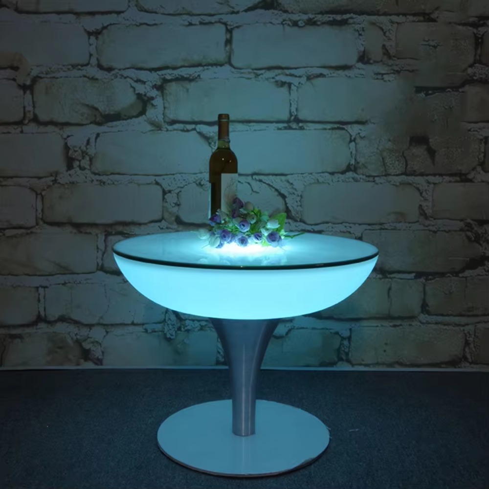 Home Bar Lounge - LEDライトテーブル RGBカラーチェンジ照明付きシーシャテーブル 照明付きLEDコーヒーテーブル 家庭用バー クラブ パーティー