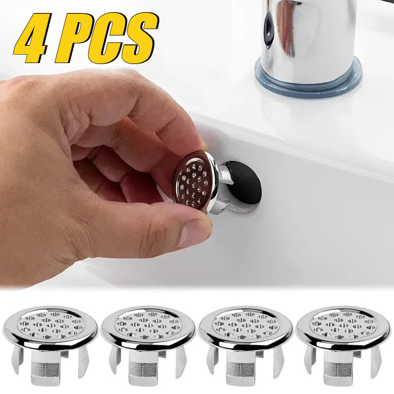 Home Bar Sink - 4個入りプラスチック製洗面台、キッチンシンクオーバーフロー穴プラグアクセサリー、円形排水カバーベースアクセサリー