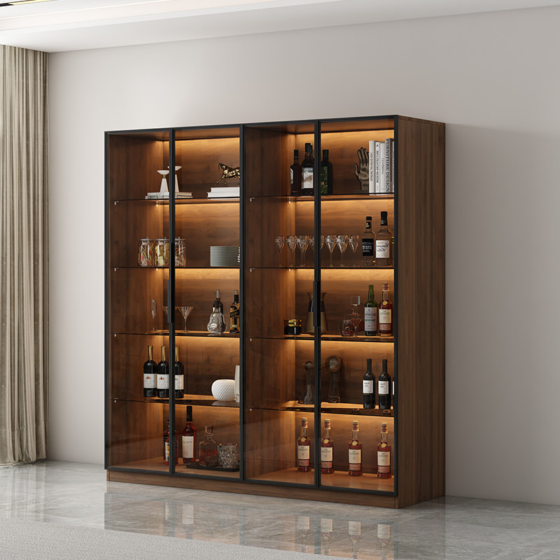 Home Bar Lounge - デザイナーモダンなバーキャビネットリビングルームの棚装飾北欧木製ワインキャビネットカクテルコーヒーアルモアラウンジスイート家具