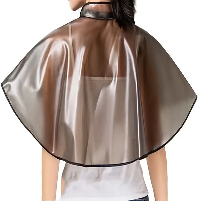 Home Barber - 1pc 防水透明ヘアカットケープ、ヘアカラー用、家庭用およびプロ用、ネックシール付き再利用可能なサロン理髪師用ケープ