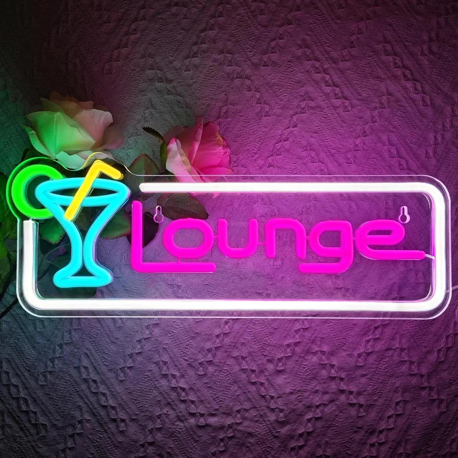 Home Bar Lounge - ラウンジカクテルLEDネオンサインウォールライトUSB調光可能、カクテルラウンジ、ミルクティーショップ、ホームバー装飾、新築祝いパーティーギフトに最適