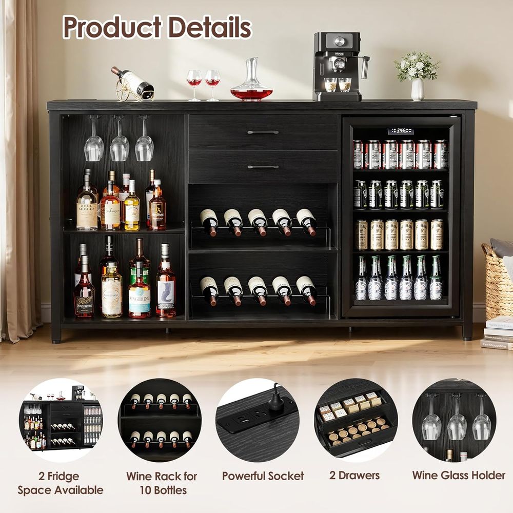 大型コービーバーキャビネット、2つのリッジスペース付き、長さ - Home Bar And Cabinet のレビューと価格