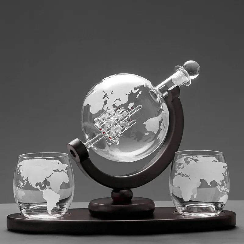 ウイスキーグラスセット クリスタルグローブ リカーカラフェ  - Decanter Globe Set のレビューと価格