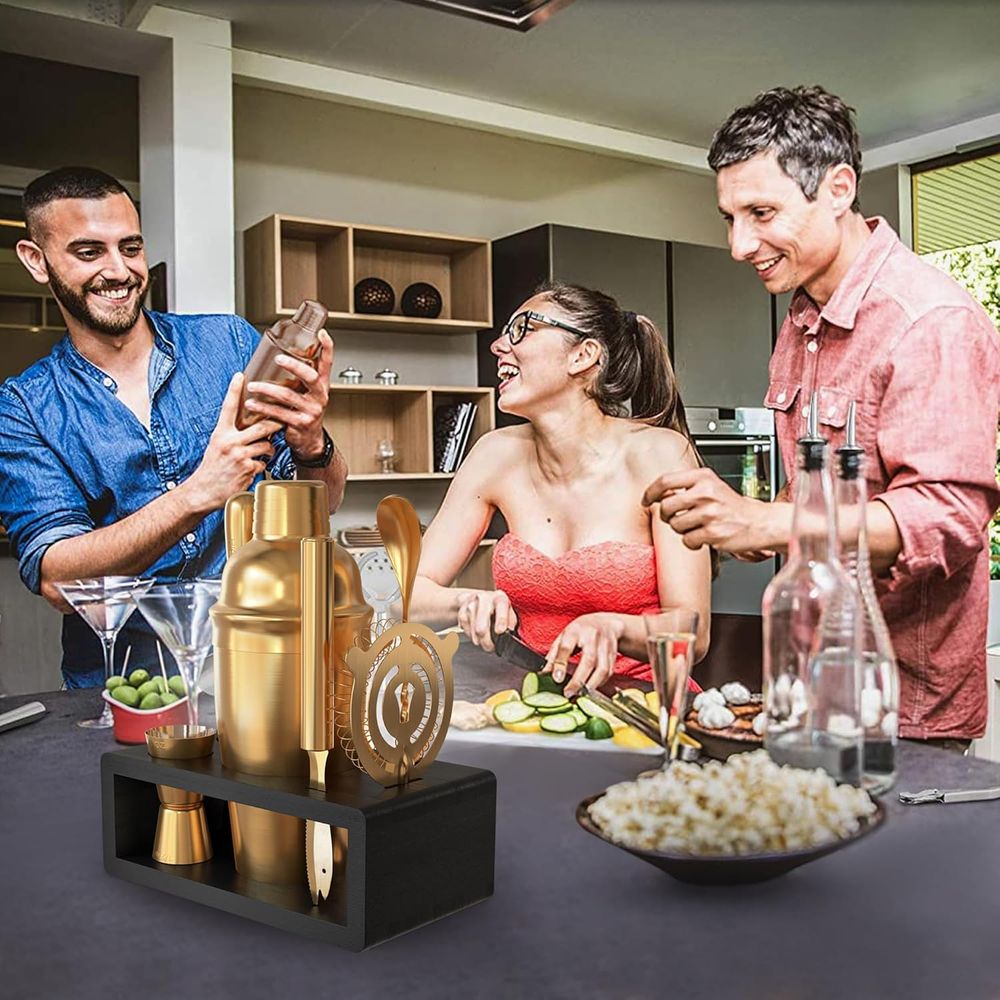 カクテルシェーカーセット：バーテンダーキットまたはホームバー - Cocktail Recipe Book のレビューと価格