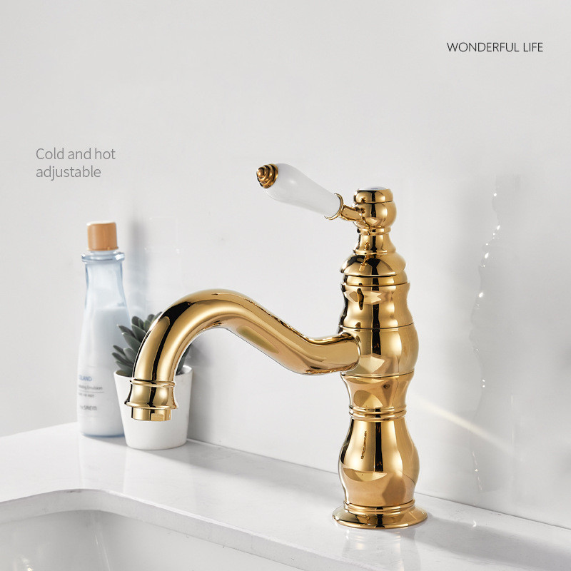 真鍮製洗面台蛇口ヨーロッパスタイル浴室シンクタップ洗面器蛇口 - Home Bar Sink のレビューと価格