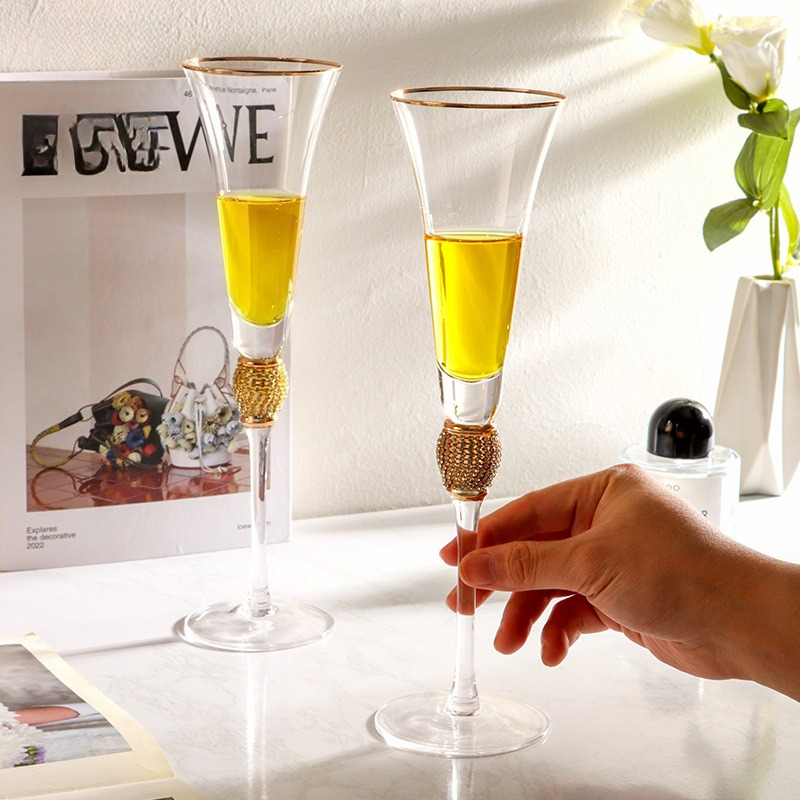 高級ダイヤモンドゴールドリムハイボールグラスセットクリスタル - Highball Glass Set のレビューと価格