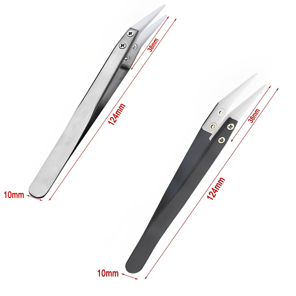 Yiaeey-帯電防止ステンレス鋼ピンセット、セラミックメン - Home Bar Supplies のレビューと価格