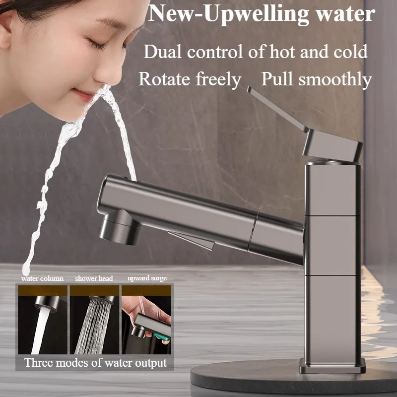 引き出し式バスルーム蛇口,温水と冷水ミキサー,洗面台シンク, - Home Bar Sink のレビューと価格