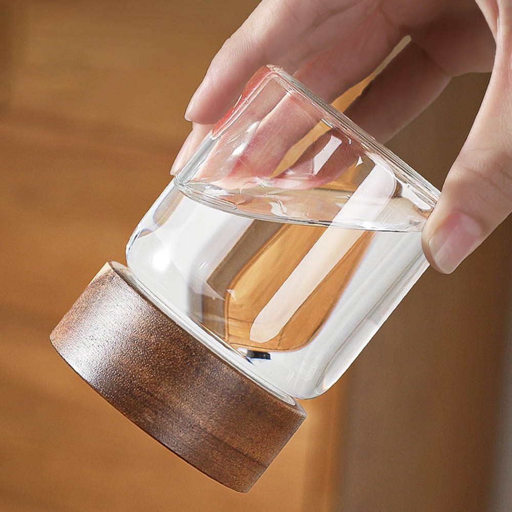 蓋付きホウケイ酸ガラス貯蔵タンク,アカシアの木,ラッカーグレ - Highball Glass Set のレビューと価格