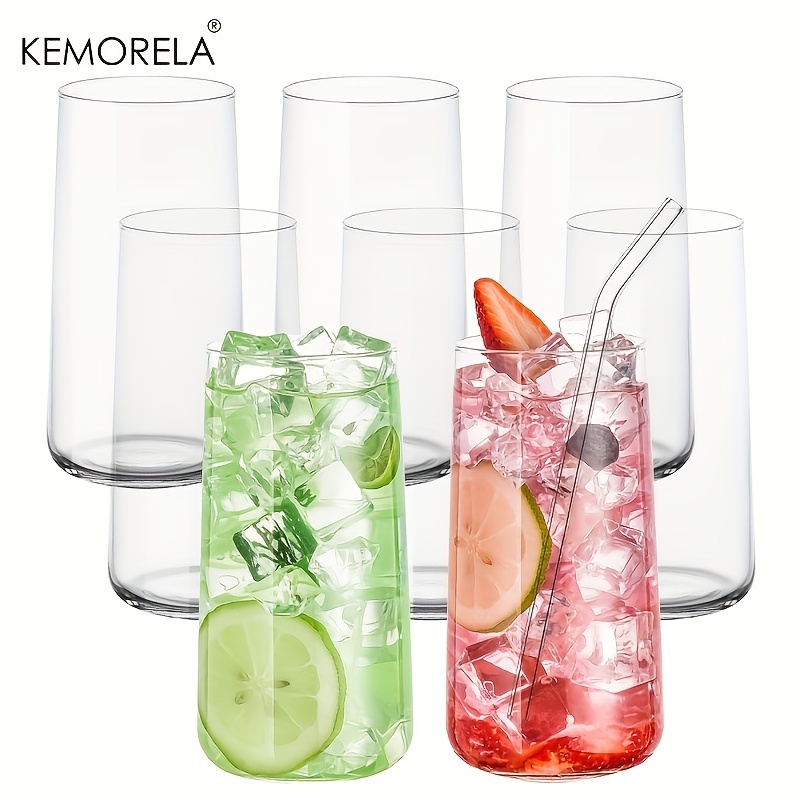 ストロー付きハイボールグラス、カクテル、ビール、ウイスキー、 - Highball Glass Set のレビューと価格