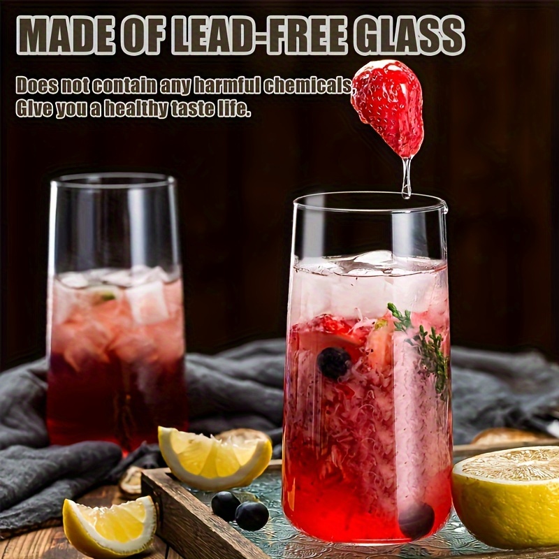 ストロー付きハイボールグラス、カクテル、ビール、ウイスキー、 - Highball Glass Set のレビューと価格