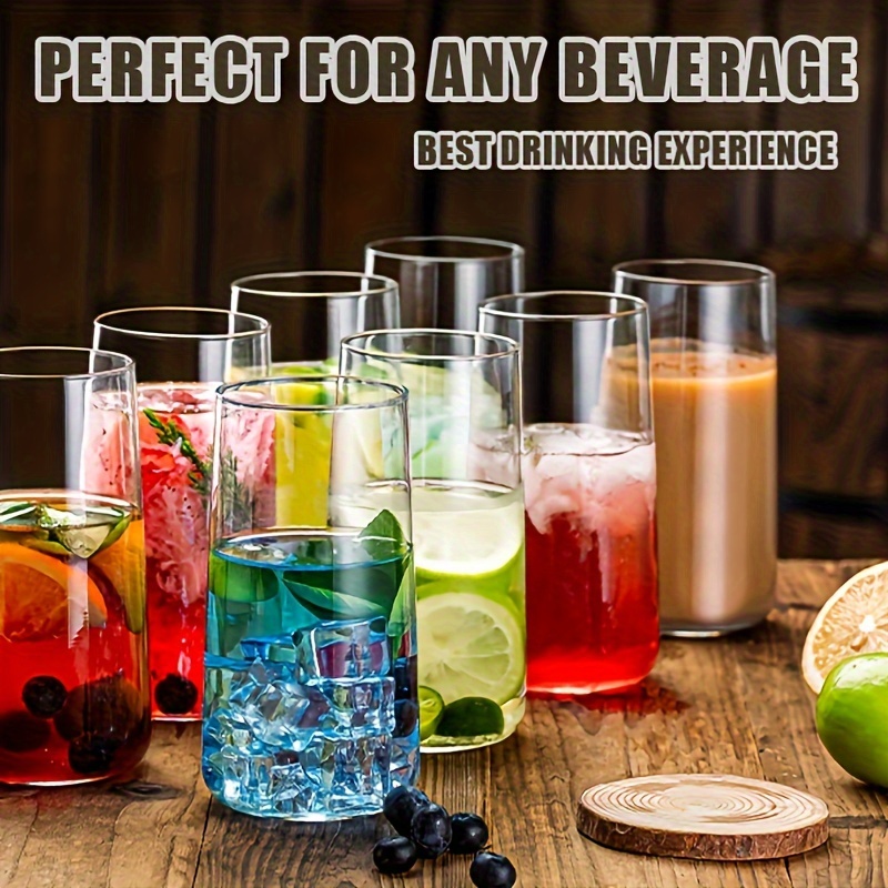 ストロー付きハイボールグラス、カクテル、ビール、ウイスキー、 - Highball Glass Set のレビューと価格