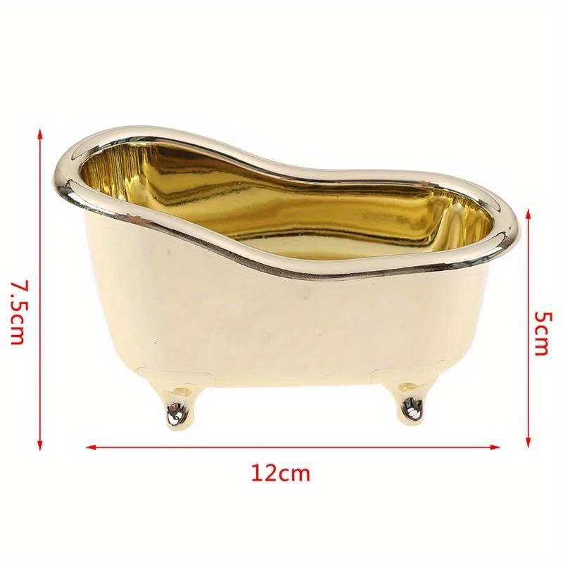 1pc ミニ浴槽石鹸ジュエリー収納ボックスメイクアップオーガ - Bar Cart Gold のレビューと価格