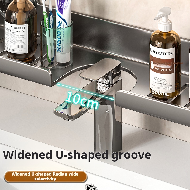 吸盤式ミラーフロントバスルームシェルフ蛇口洗面台壁掛け式ノン - Home Bar Sink のレビューと価格