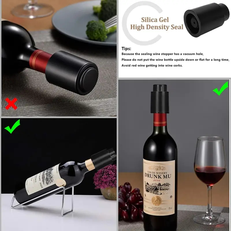 真空ワインボトルストッパー 密閉保存 真空メモリーワインスト - Wine Preservation Pump のレビューと価格