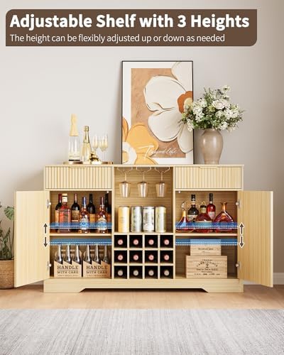 55インチ フルート型ワインバーキャビネット - 家庭用収納 - Home Bar And Cabinet のレビューと価格