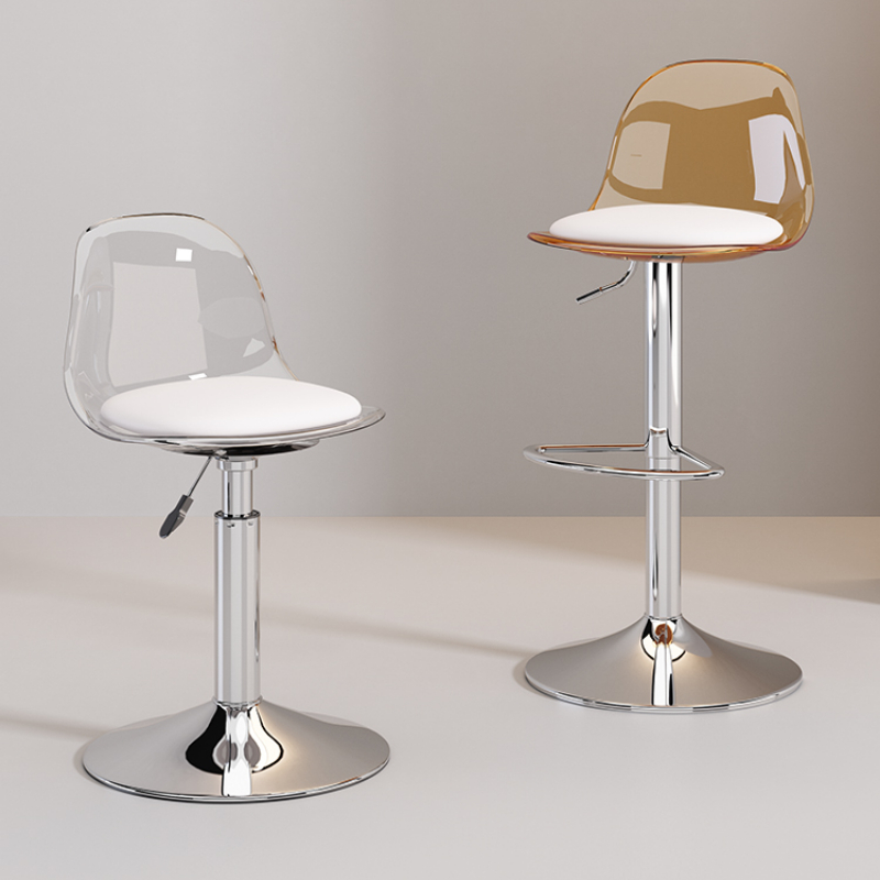 アクリル透明スツール高さ調節可能なバーチェア安定したフロント - Home Bar Lounge のレビューと価格