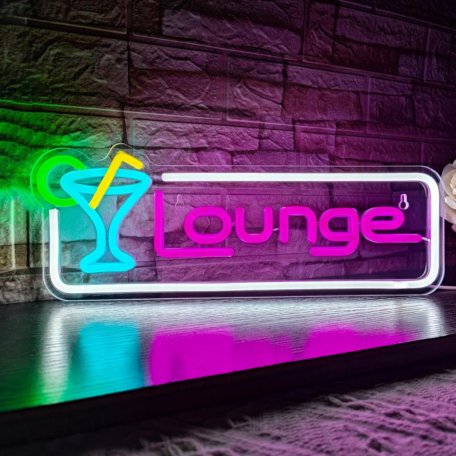 ラウンジカクテルLEDネオンサインウォールライトUSB調光可 - Home Bar Lounge のレビューと価格