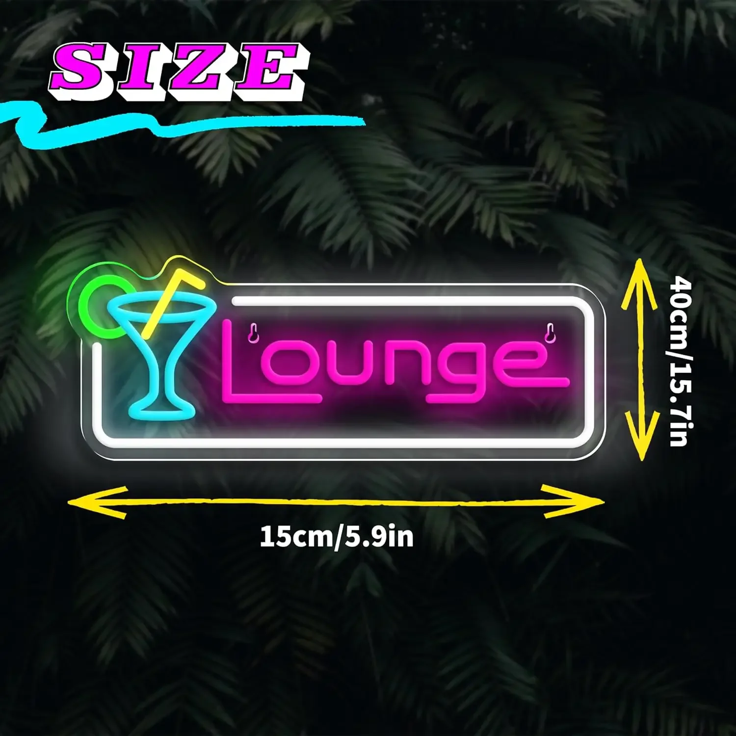 ラウンジカクテルLEDネオンサインウォールライトUSB調光可 - Home Bar Lounge のレビューと価格