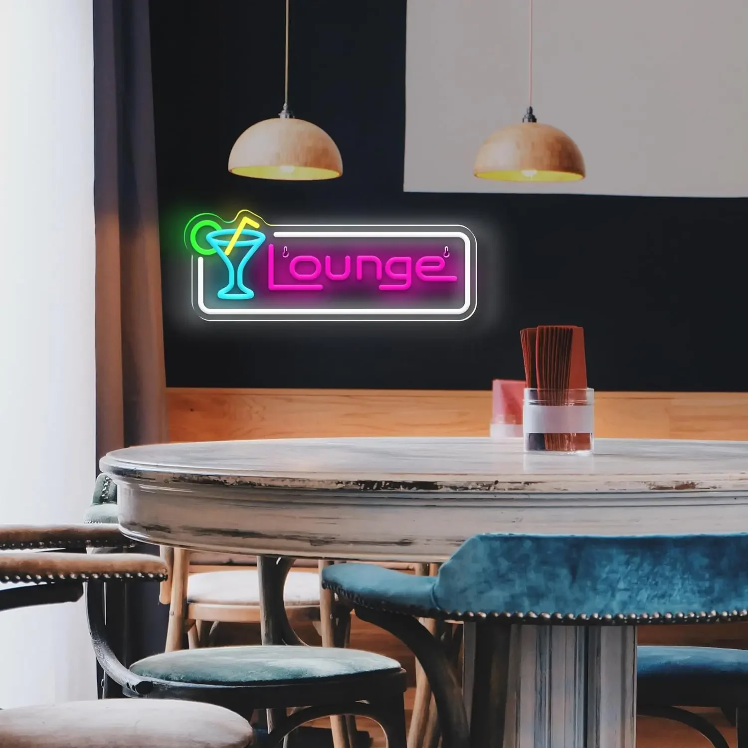 ラウンジカクテルLEDネオンサインウォールライトUSB調光可 - Home Bar Lounge のレビューと価格